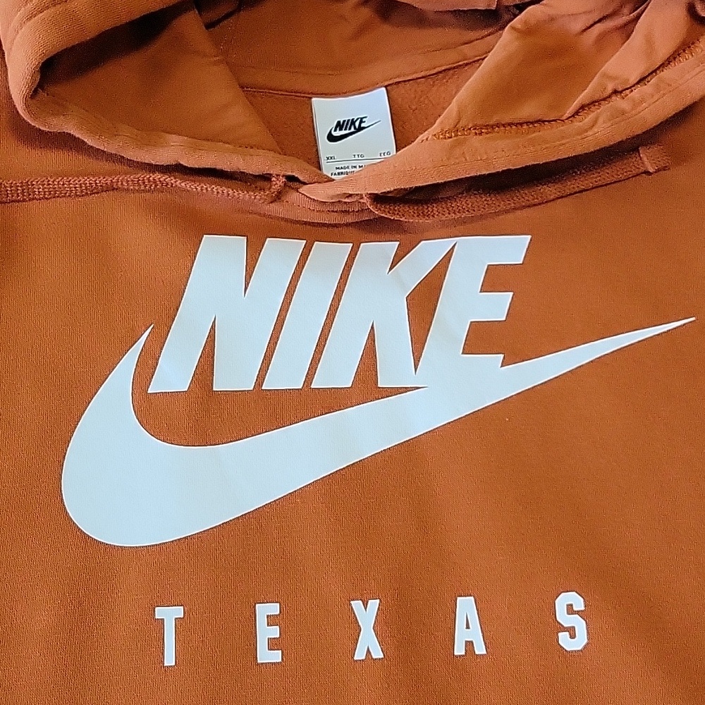 Nike Men's Texas Longhorns Hoodie XXL Burnt Orange & White Like New
